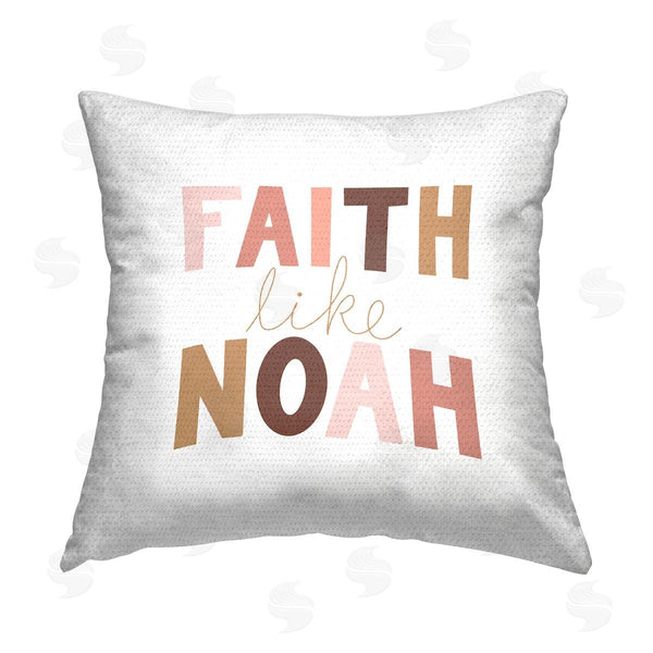 Stupell Industries Tara Moss | Faith Like Noah Girl's Printed Throw Pillow