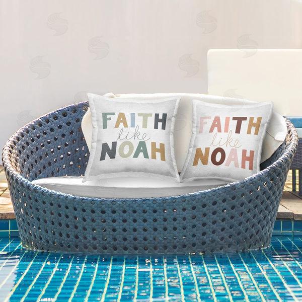 Stupell Industries Tara Moss | Faith Like Noah Phrases Printed Throw Pillow Set