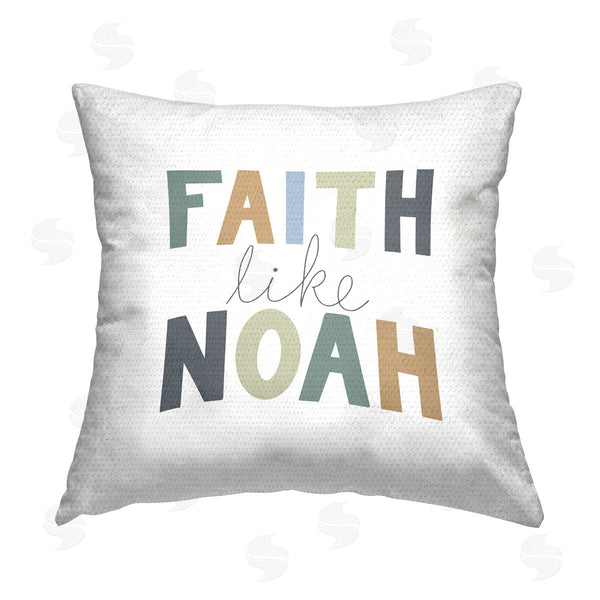 Stupell Industries Tara Moss | Faith Like Noah Printed Throw Pillow