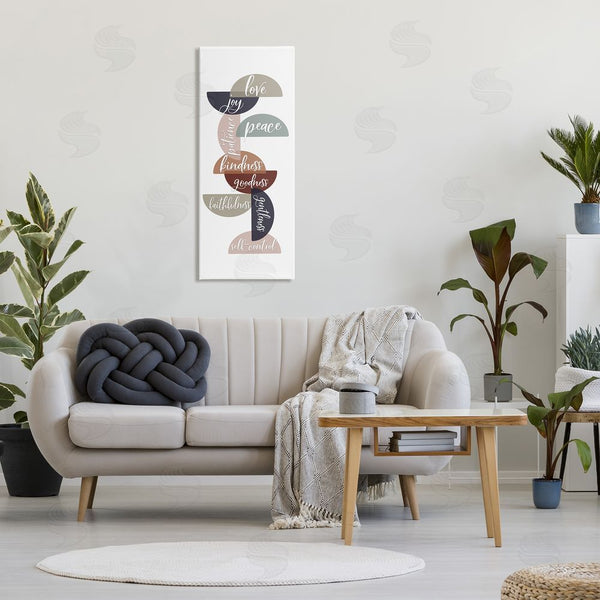 Stupell Industries Tara Moss | Love Joy Patience Peace Kindness Text Layered Half Circles Wall Art