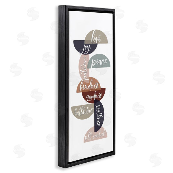 Stupell Industries Tara Moss | Love Joy Patience Peace Kindness Text Layered Half Circles Wall Art