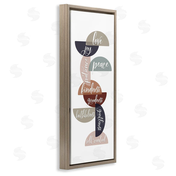 Stupell Industries Tara Moss | Love Joy Patience Peace Kindness Text Layered Half Circles Wall Art