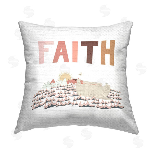 Stupell Industries Tara Moss | Noah's Ark Faith Printed Throw Pillow