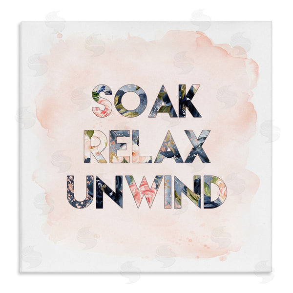stupell industries Tara Moss | Soak Relax Unwind Florals
