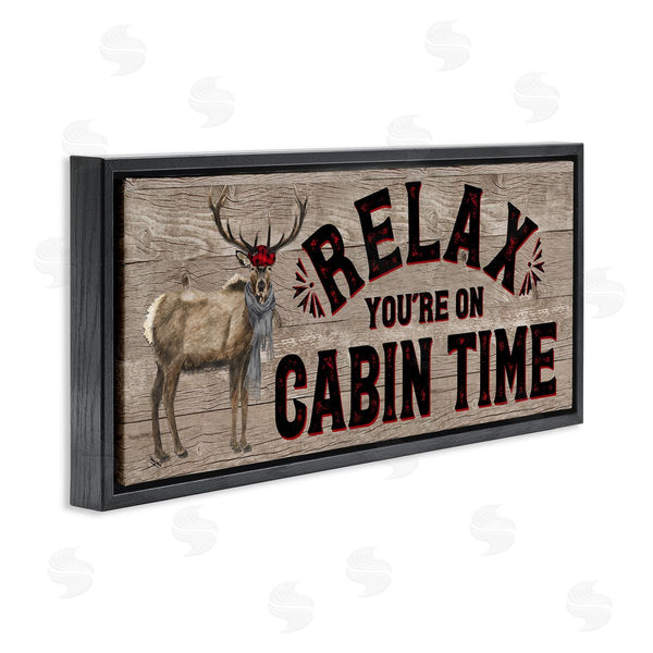 Stupell Industries Tara Reed | Cabin Time Phrase With Deer