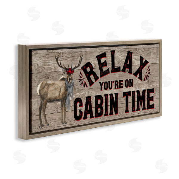 Stupell Industries Tara Reed | Cabin Time Phrase With Deer