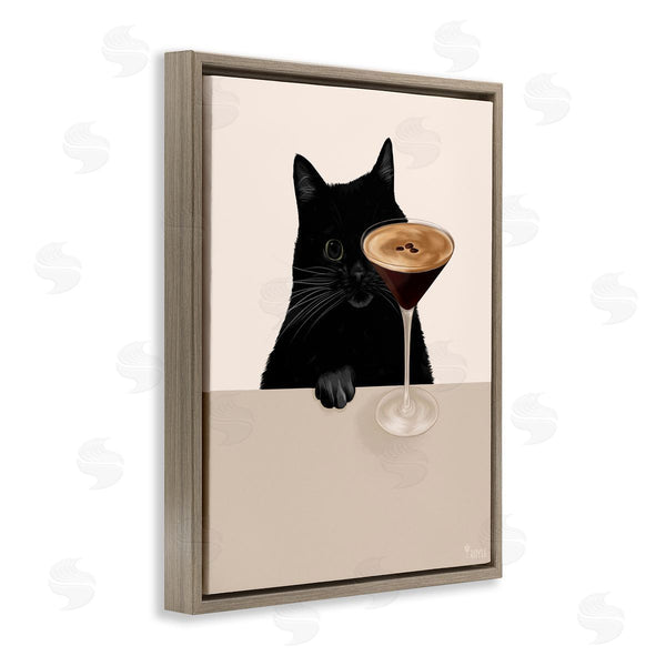 Stupell Industries Tara Royle | Cat And Espresso Martini Wall Art