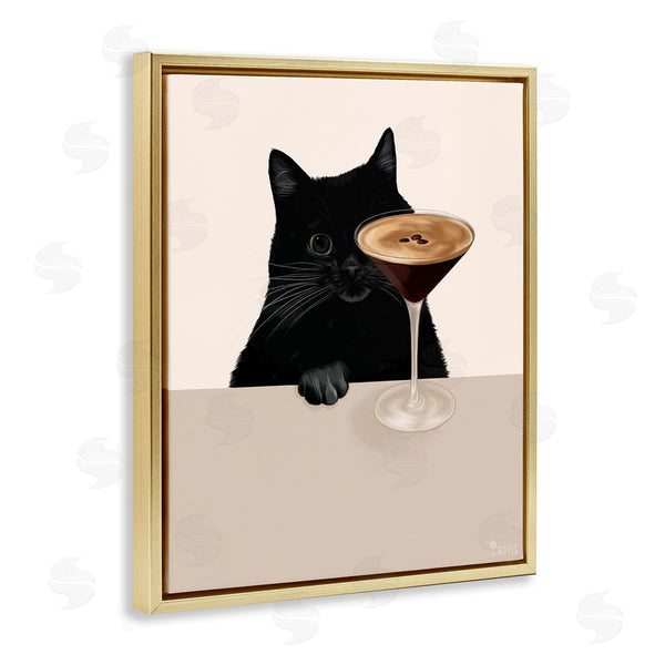Stupell Industries Tara Royle | Cat And Espresso Martini Wall Art