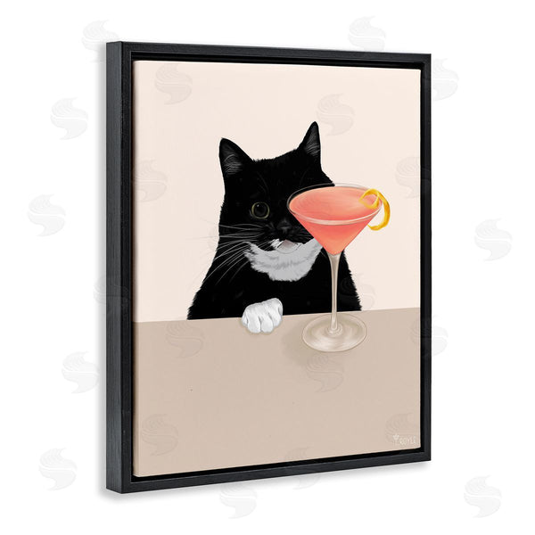 Stupell Industries Tara Royle | Cat And Pink Cocktail