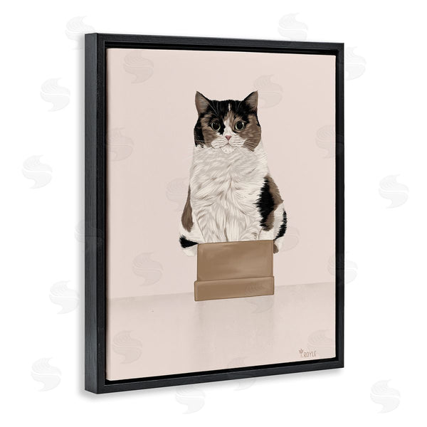 Stupell Industries Tara Royle | Cat In Cardboard Box Wall Art