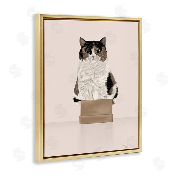 Stupell Industries Tara Royle | Cat In Cardboard Box Wall Art