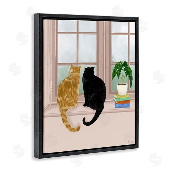 Stupell Industries Tara Royle | Cat Pair In Windowsill Wall Art