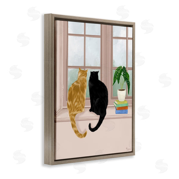 Stupell Industries Tara Royle | Cat Pair In Windowsill Wall Art