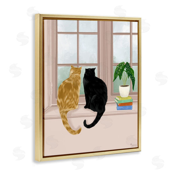 Stupell Industries Tara Royle | Cat Pair In Windowsill Wall Art