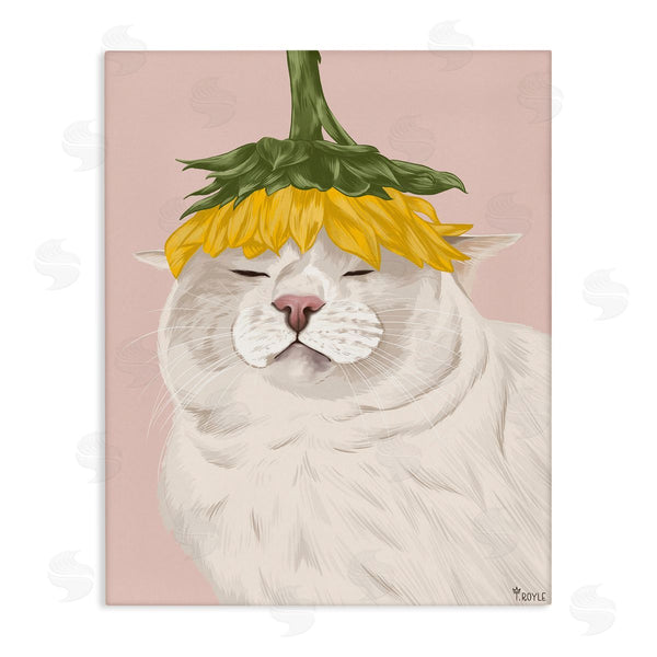 stupell industries Tara Royle | Cat with Daisy on Head