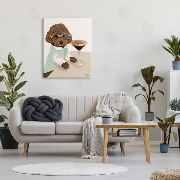 Stupell Industries Tara Royle | Dog With Espresso Martini Wall Art
