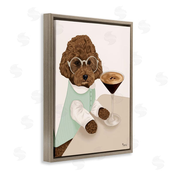 Stupell Industries Tara Royle | Dog With Espresso Martini Wall Art