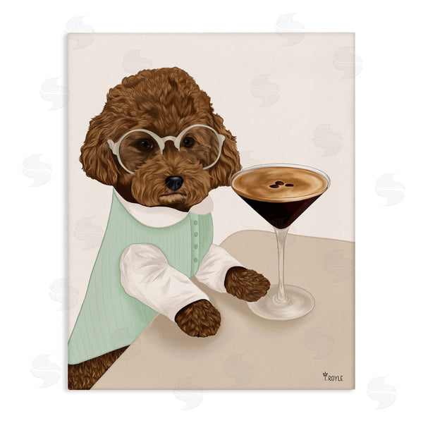 stupell industries Tara Royle | Dog with Espresso Martini Wall Art