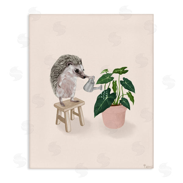 stupell industries Tara Royle | Hedgehog Watering Plant