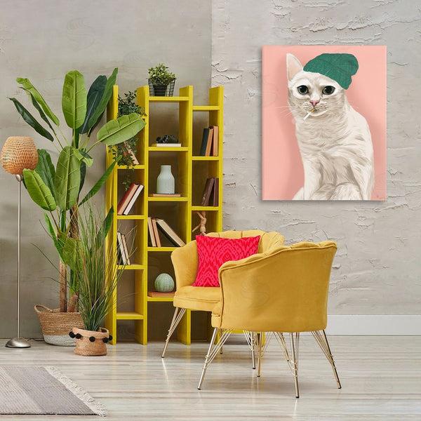 Stupell Industries Tara Royle | Hipster Cat With Beanie Wall Art