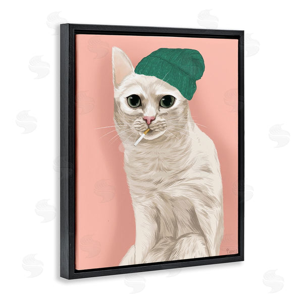 Stupell Industries Tara Royle | Hipster Cat With Beanie Wall Art