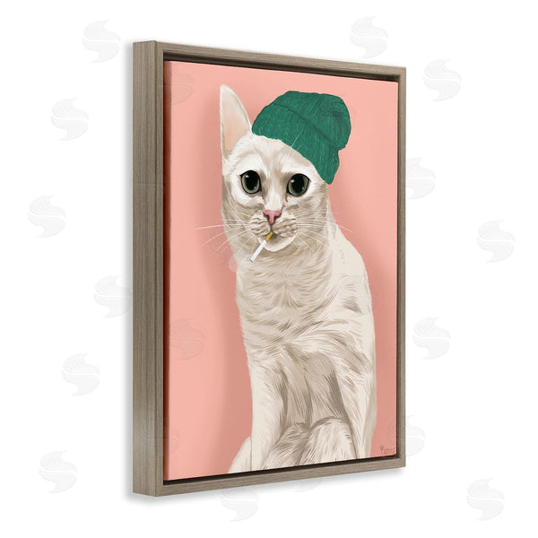 Stupell Industries Tara Royle | Hipster Cat With Beanie Wall Art