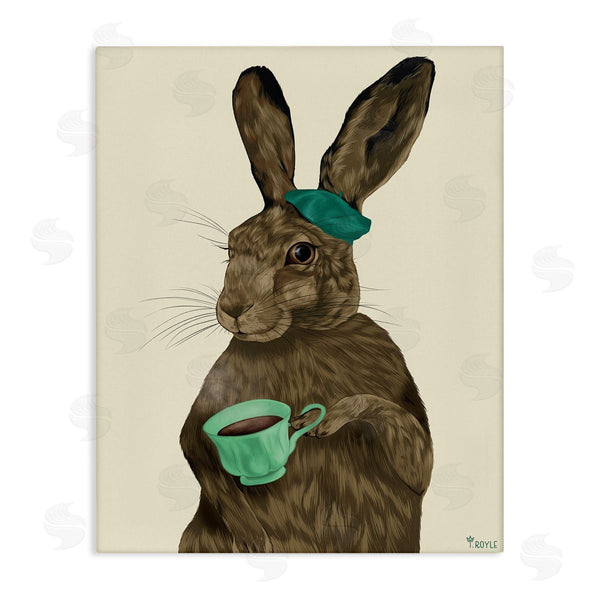 stupell industries Tara Royle | Rabbit and Green Teacup Wall Art