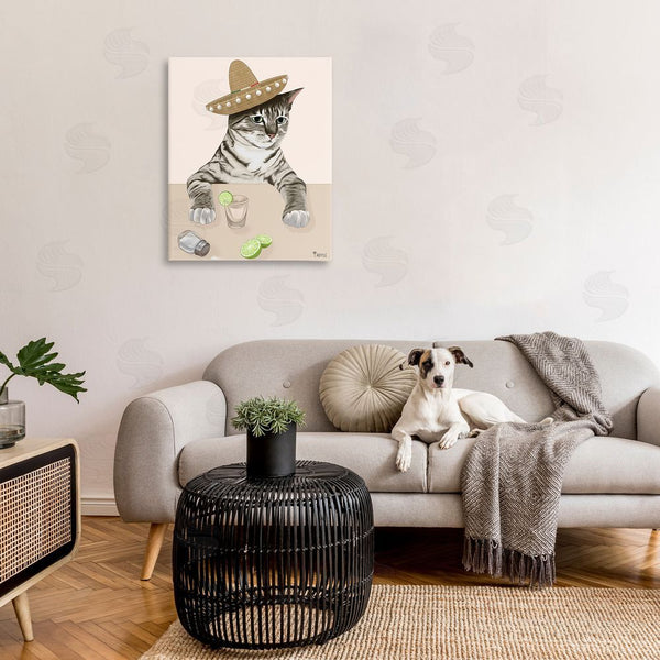 Stupell Industries Tara Royle | Sombrero Cat & Cocktail Wall Art