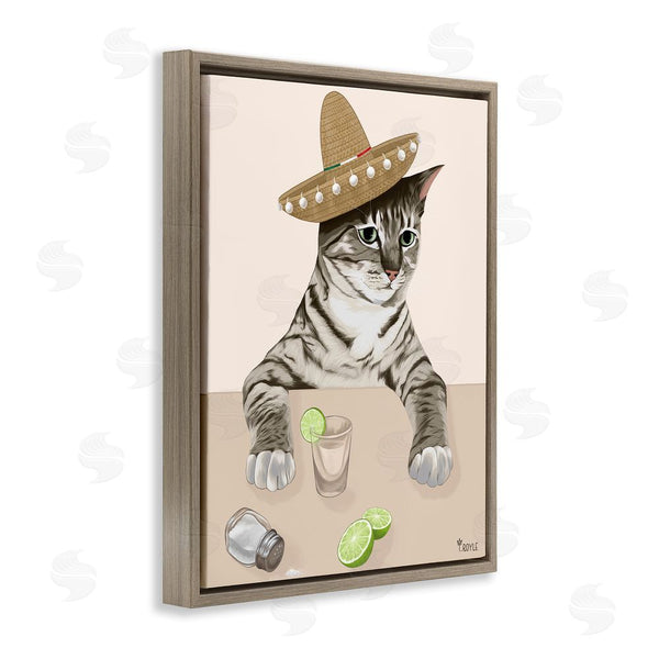 Stupell Industries Tara Royle | Sombrero Cat & Cocktail Wall Art