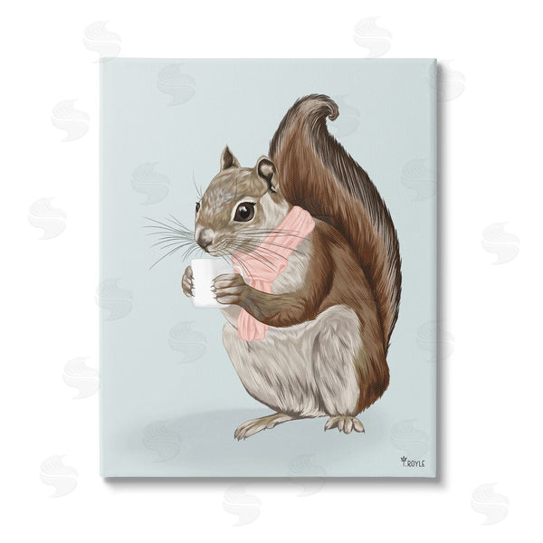 stupell industries Tara Royle | Squirrel with Warm Mug Wall Art