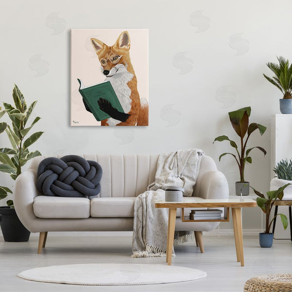 Stupell Industries Tara Royle | Wild Fox Reading Book Wall Art