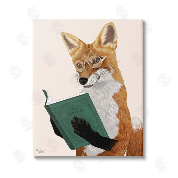 stupell industries Tara Royle | Wild Fox Reading Book Wall Art
