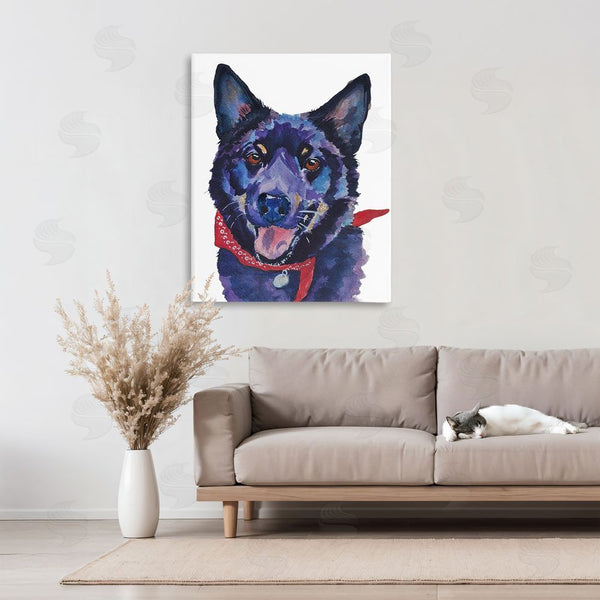 Stupell Industries Tatiana Roberts | Black Dog With Bandana Wall Art
