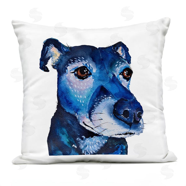 Stupell Industries Tatiana Roberts | Blue Dog Portrait Printed Throw Pillow
