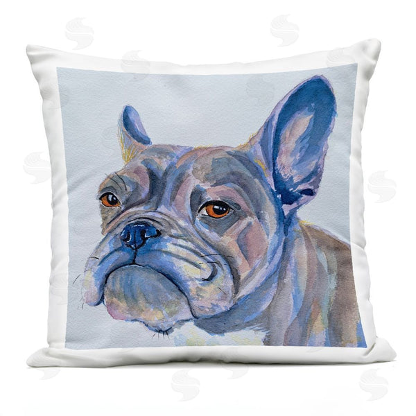 Stupell Industries Tatiana Roberts | Bulldog Puppy Portrait Printed Throw Pillow