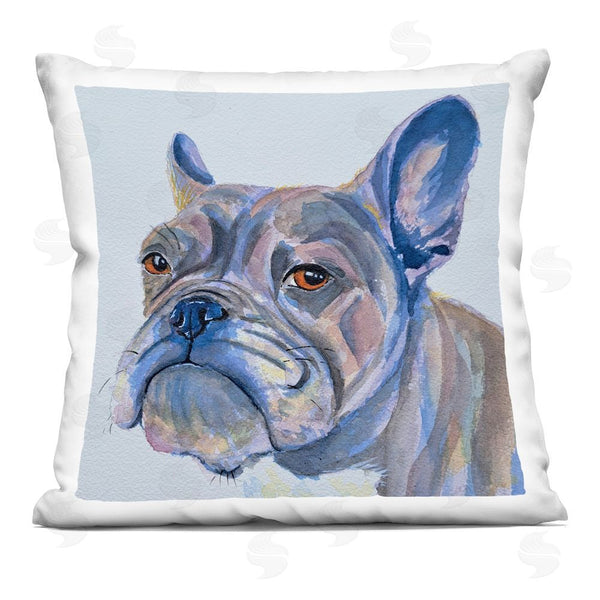 stupell industries Tatiana Roberts | Bulldog Puppy Portrait Printed Throw Pillow