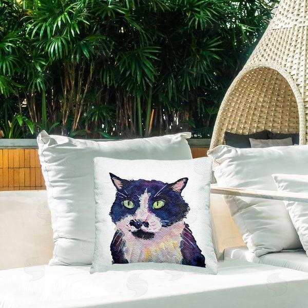 Stupell Industries Tatiana Roberts | Expressive Tuxedo Cat Printed Throw Pillow