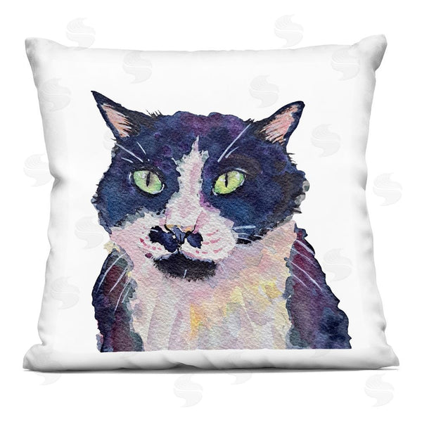 stupell industries Tatiana Roberts | Expressive Tuxedo Cat Printed Throw Pillow