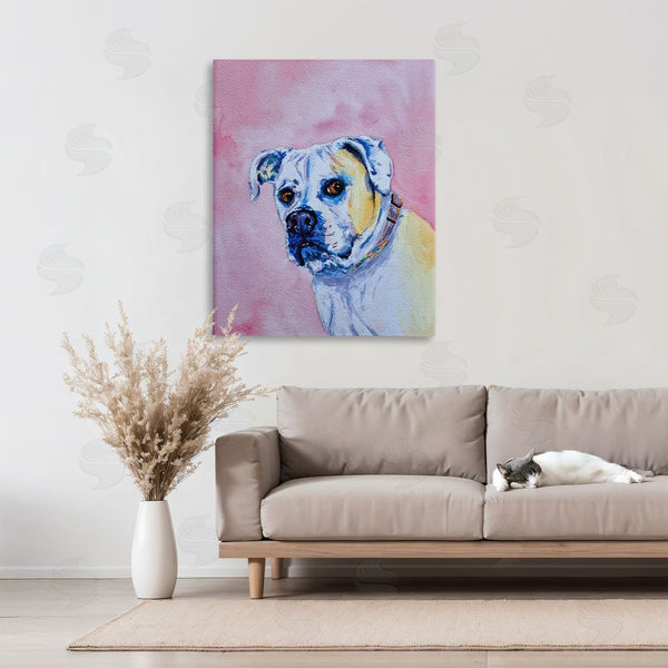 Stupell Industries Tatiana Roberts | Gazing Dog On Pink Wall Art