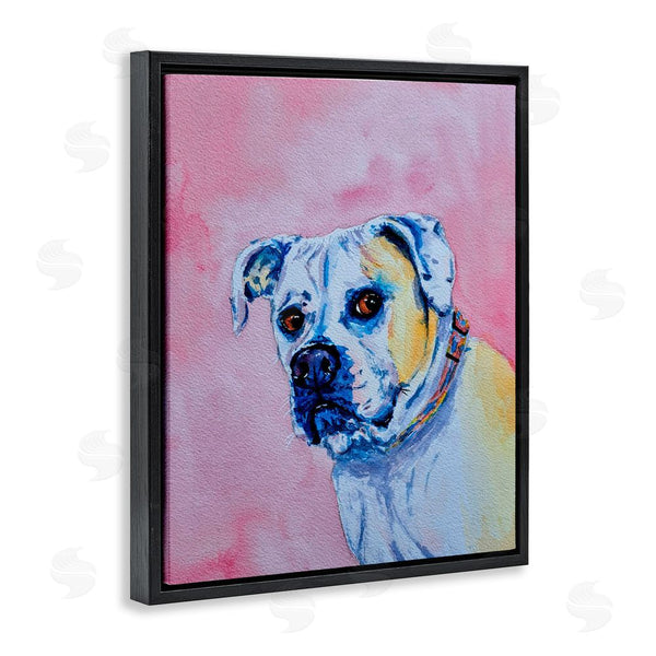 Stupell Industries Tatiana Roberts | Gazing Dog On Pink Wall Art