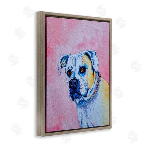 Stupell Industries Tatiana Roberts | Gazing Dog On Pink Wall Art