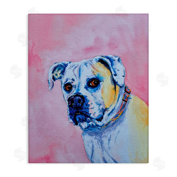 stupell industries Tatiana Roberts | Gazing Dog on Pink Wall Art