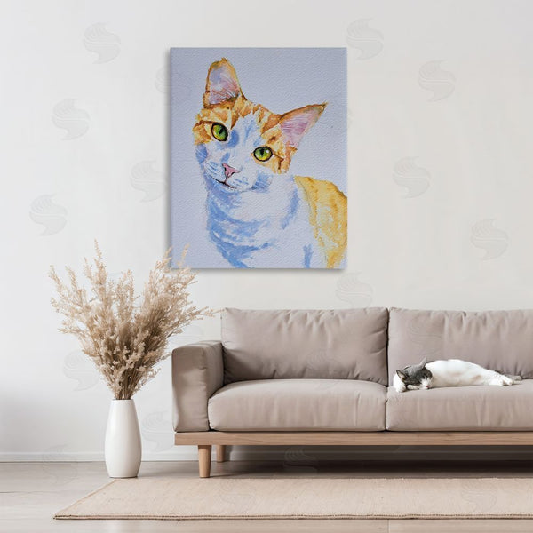 Stupell Industries Tatiana Roberts | Gazing Orange Cat Portrait Wall Art