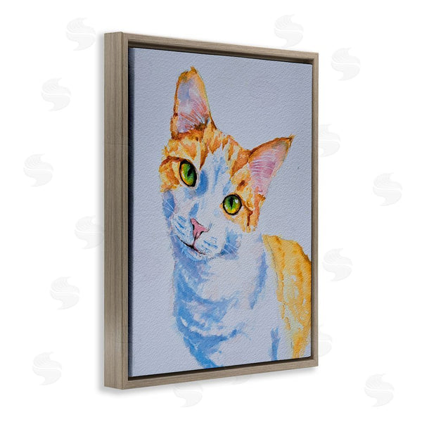 Stupell Industries Tatiana Roberts | Gazing Orange Cat Portrait Wall Art