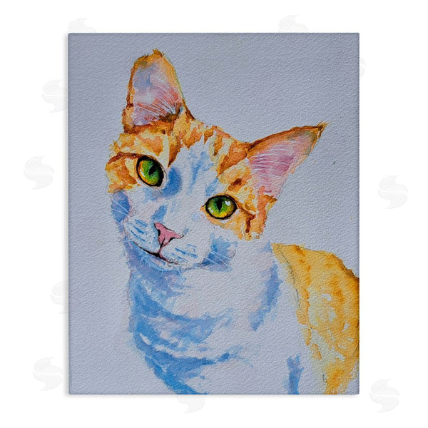 stupell industries Tatiana Roberts | Gazing Orange Cat Portrait Wall Art