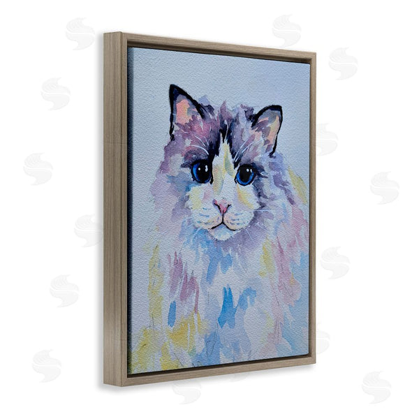 Stupell Industries Tatiana Roberts | Pastel Cat With Blue Eyes Wall Art