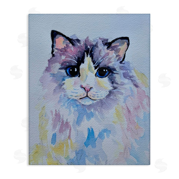 stupell industries Tatiana Roberts | Pastel Cat with Blue Eyes Wall Art