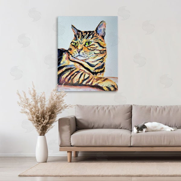 Stupell Industries Tatiana Roberts | Striped Orange Cat Pose Wall Art