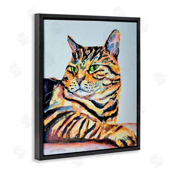 Stupell Industries Tatiana Roberts | Striped Orange Cat Pose Wall Art
