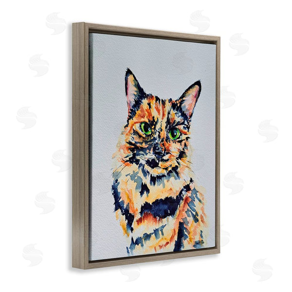Stupell Industries Tatiana Roberts | Tortoiseshell Cat Portrait Wall Art